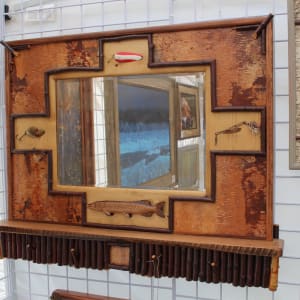 Mirror with Hatrack & Lures