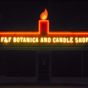 F & F Botanica and Candle Shop Sign by Candy Chang