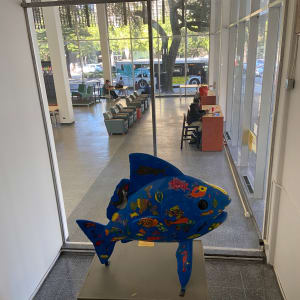 Fish Family by Chris Clark  Image: As installed in Main Library, first floor