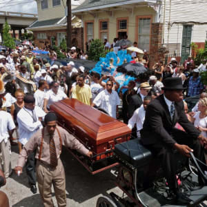 Uncle Lionel Batiste’s Jazz Funeral Second line, Tremé, New Orleans by Charles Muir Lovell