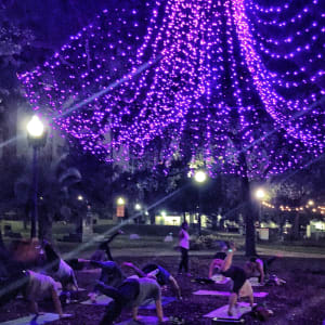 Purple Rain by MADE (formerly) ONE-TO-ONE  Image: Moonlight Yoga at Duncan Plaza