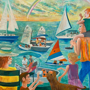 Memories of Lakeview and the Lakefront by Robert Joseph Warrens  Image: "Watching the Regatta at the Lakefront"