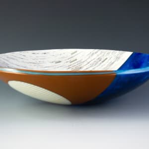 Blue Galaxy Quadrant Bowl by Karen Wallace 