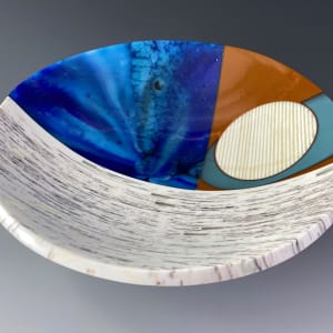 Blue Galaxy Quadrant Bowl by Karen Wallace 