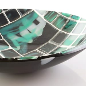 Jade Drizzle Ink Collection Bowl by Karen Wallace 