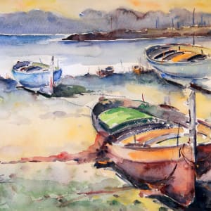 Barques a la platja by Joan Matas