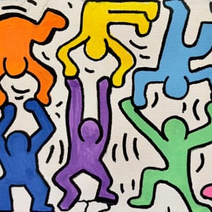 RED HARING. A TRIBUTE TO KEITH HARING. by Curtis DIckman 
