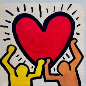 RED HARING. A TRIBUTE TO KEITH HARING. by Curtis DIckman 
