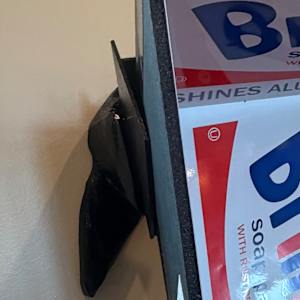 BLACK BOOT WALL MOUNT FOR "OUTSIDE THE BOX" REVERSPECTIVE CUBES by Curtis Dickman, Image 4.