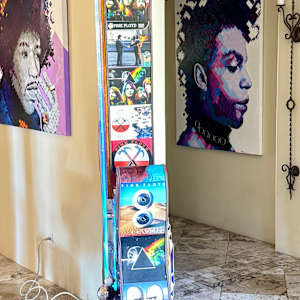 PINK FLOYD DARK SIDE OF THE MOON FENDER STRATOCASTER GUITAR by Curtis Dickman 