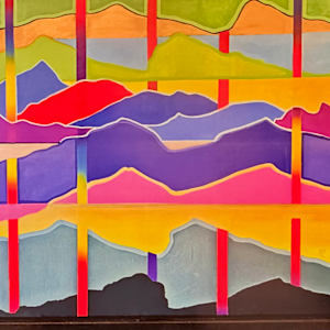 CHROMATIC CONTOURS OF CAMELBACK MOUNTAIN. by Curtis Dickman  Image: Lower half of Canvas