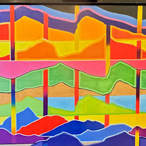 CHROMATIC CONTOURS OF CAMELBACK MOUNTAIN. by Curtis Dickman  Image: Upper half of Canvas