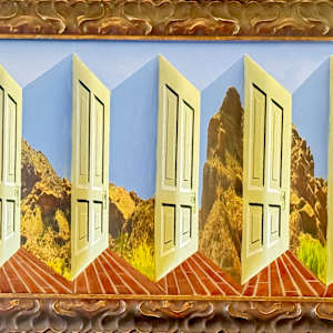 DOORWAYS TO CAMELBACK MOUNTAIN 2025 by Curtis Dickman  Image: CENTER VIEW. DOORS APPEAR HALFWAY OPEN