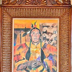 TAOS INDIAN (AFTER NICOLAI FECHIN) by Curtis Dickman 