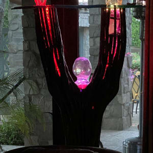 I SURRENDER (Saguaro Cactus, Translucent art resin,  LED illuminated ) by Curtis DIckman