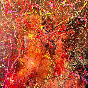LIFE IS MESSY/Tribute to Jackson Pollock by Curtis Dickman 