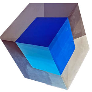 "OUTSIDE THE BOX SERIES" REVERSE PERSPECTIVE CUBES by Curtis Dickman, Image 4.