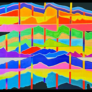CHROMATIC CONTOURS OF CAMELBACK MOUNTAIN. by Curtis Dickman