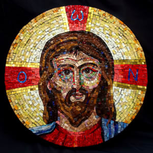 Christ Icon by Julie Mazzoni