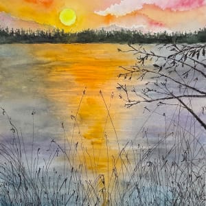 Spider Lake Sunset 2 by Katy Heyning