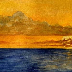 Ocean Sunset by Katy Heyning