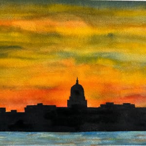 Madison Skyline Sunset by Katy Heyning