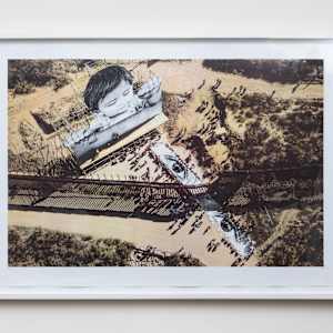 Migrants, Mayra, Picnic Across the Border, General View, Tecate, Mexico - U.S.A., 2022 by JR