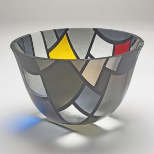 Vessel Composition 10: Color Planes in Shades of Gray by Jim Scheller 