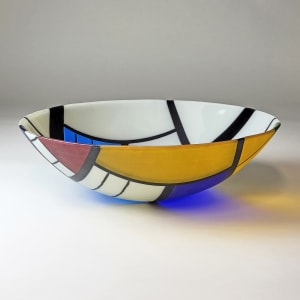 A Bowl For Georges Vantongerloo by Scheller's Macoupin Prairie Glassworks 