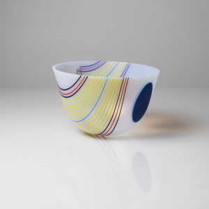 Vessel Composition 22- Intersecting Arcs On Opaline by Jim Scheller 