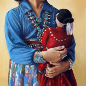 The Messenger by Karen Clarkson  Image: Little Mother - My first portrait of AtsaBiyaazh - SOLD