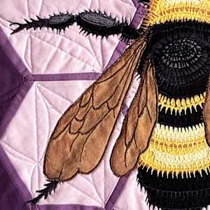 Black and Gold Bumble Bee (bombus auricomus) by Kathy DeVries 