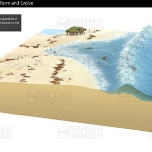 Cross-shore barrier island formation, panel 3 by Betsy Boynton