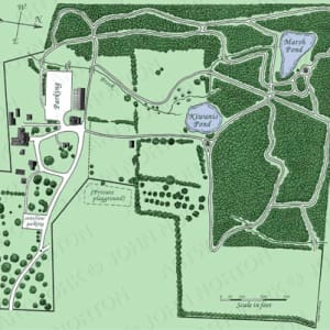 New Canaan Nature Center Map by John Norton, Image 1.