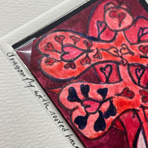 Dragonfly with Rooted Hearts by Susan Detroy  Image: Close up corner 