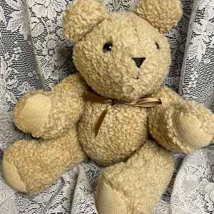 Jointed Curly Fur Bear Large by Susan Detroy 
