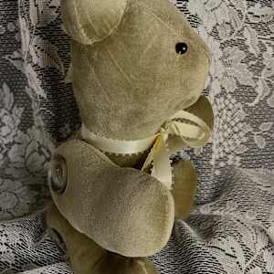 Velveteen Sachet Bear, Silver Grey by Susan Detroy 