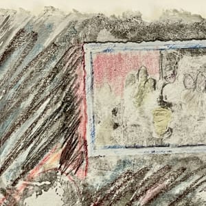 Swimming Party 58 by Susan Detroy  Image: Detail of transfer and pencil marks 