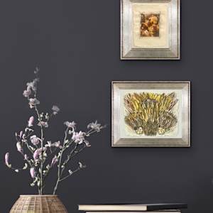 BeHold by Susan Detroy  Image: How the piece might look on the wall combined with Moths Converge