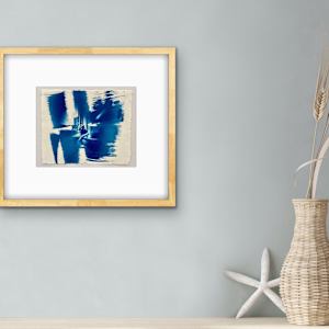 Blue Cactus Window by Susan Detroy  Image: A view of how the piece might look in your home or office 