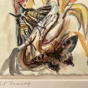 Joyful Reunion by Susan Detroy  Image: Detail with frame edge 