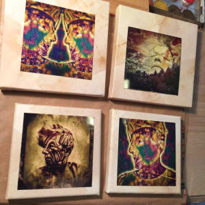 Refuge: Evolution  Image: Four Evolution pieces in my studio almost completed 