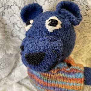Blue Bear Puppet by Susan Detroy 