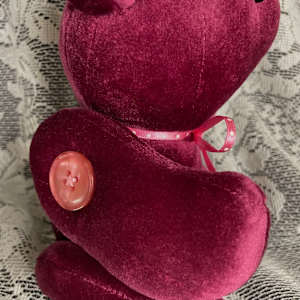 Velveteen Sachet Bear, Medium, Red by Susan Detroy 