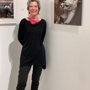 Beneath Our Skin by SP Estes  Image: SPE with 'Beneath  Our Skin" in show "Reality and Art" at ARC Gallery 