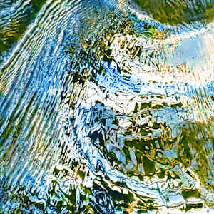 Huron River Abstract by SP Estes