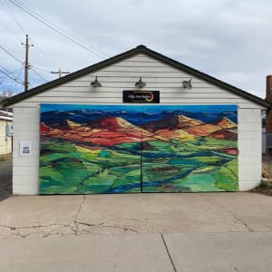 Color in The Time of COVID by Krista Falkenstine  Image: "Untitled - Alley Arts Studio garage door" by Krista Falkenstine, c.2022 
