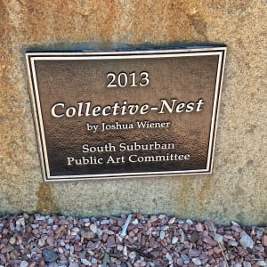 Collective Nest by Joshua Wiener  Image: "Collective Nest" by Joshua Wiener, 2022 (plaque)