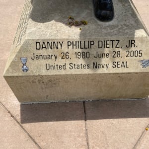 Danny Dietz Memorial Sculpture by Robert Henderson  Image: "Danny Dietz Memorial Sculpture" by Robert Henderson, 2007, image of base front