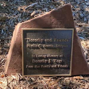 Dorothy and Friends by Phyllis C. Beattie  Image: "Dorothy and Friends" by Phyllis C. Beattie, 2022 (plaque)